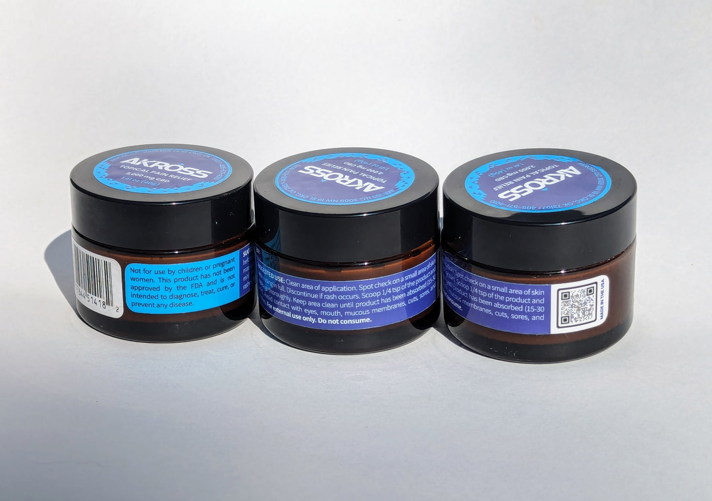 Topical Pain Relief 2,000mg jar side labels