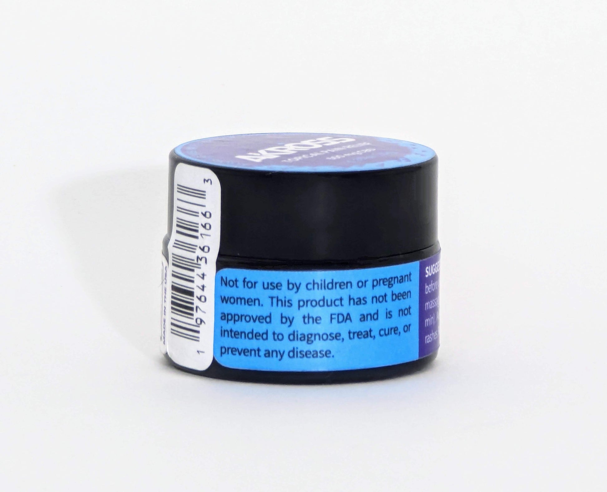 Topical Pain Relief 500mg jar side and barcode